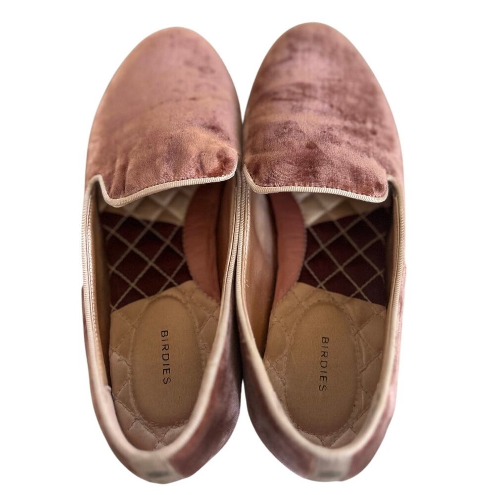 Birdies Starling Pink Velvet Slip On Loafer